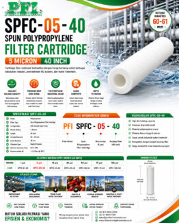 SPFC-05-40 Spun Polypropylene Filter Cartridge 5 Micron 40 Inch